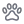 Decorative dog paw icon